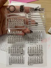 Sello de silicona transparente para calendario, sello de goma para álbum de recortes, papelería, artesanal, estándar
