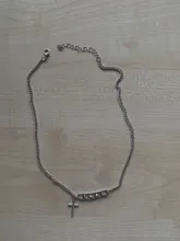 Colgante de acero inoxidable con forma de cruz para mujer, cadena, Gargantilla, joyería religiosa, moda masculina, 2020