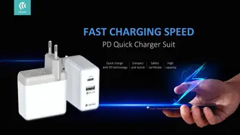 

PD Quick QC3.0 Super Quick battery charger with cable type-C