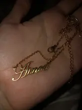 Collar de acero inoxidable personalizado con nombre, gargantilla de oro con letras personalizadas, colgante con placa, regalo