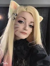 L-Email Wig Blonde Ahri Cosplay Synthetic-Hair KDA Baddest Heat-Resistant with LOL Ears