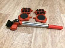 Herramienta para Mover muebles elevador de transporte cosas pesadas barra con rodillo móvil de 4 ruedas 37MD