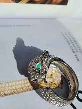 FDLK-Anillo de leopardo con incrustaciones de cristal para mujer, sortija Unisex con personalidad, regalo de joyas de fiesta