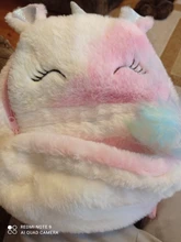 Bonita mochila de dibujos animados para niña, mochilas con unicornio de felpa, de piel, escolar, regalo para niños, bolsa de libro