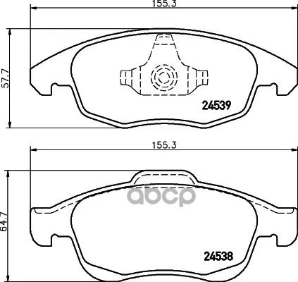 Колодки Тормозные Дисковые, Комплект HELLA арт. 8DB355013-341