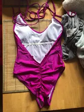 Tanga acolchada Sexy de una pieza para mujer, traje de baño de una pieza para mujer, traje de baño de fusión con Espalda descubierta, Monokini blanco para novia, Bikini de bañista