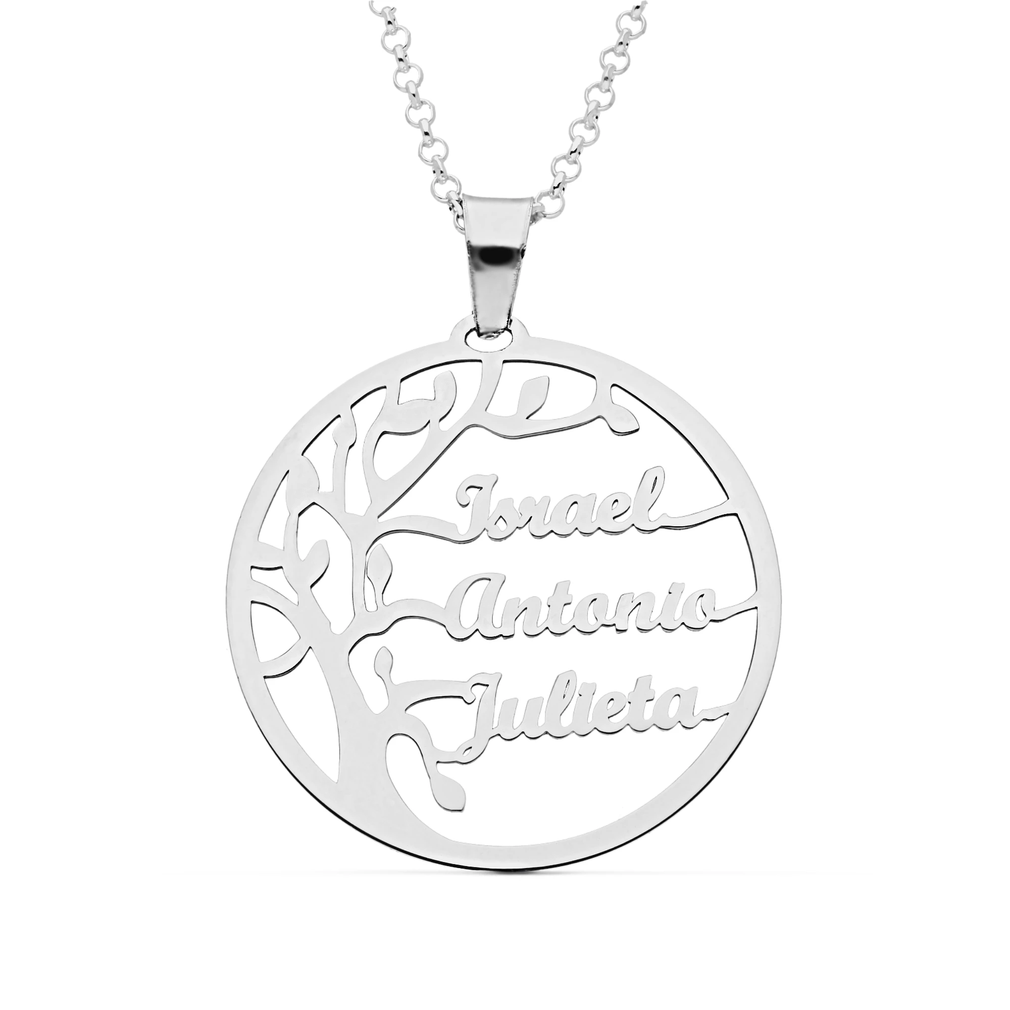 Double Hoop-life Tree Necklace Custom 