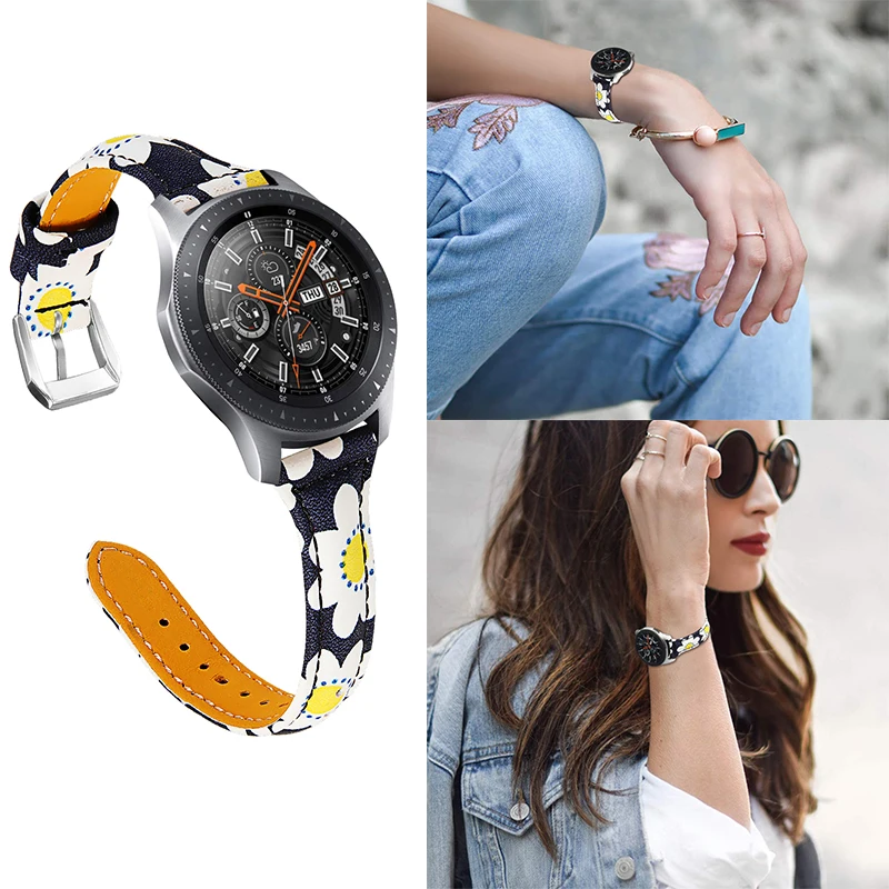 OULUCCI 22 мм ремешок для часов из натуральной кожи для samsung galaxy watch 46 мм браслет ремешок для huami amazfit bip ремешок