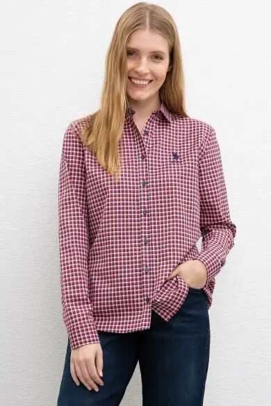 U.S. POLO ASSN. Красная рубашка слим | Женская одежда