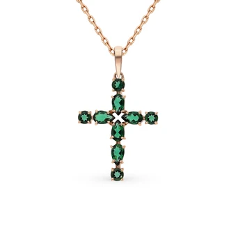 

Gold pendant with tourmaline sunlight sample 585