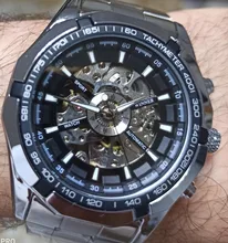 Winner-reloj mecánico automático para hombre, reloj de esqueleto de oro, Vintage, de marca superior, de lujo