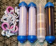 Cartuchos de filtro multietapa de piedra de Maifan alcalina débil mineralizante Mit Filtro de rayos infrarrojos lejanos PH/calcio con 2 uds.