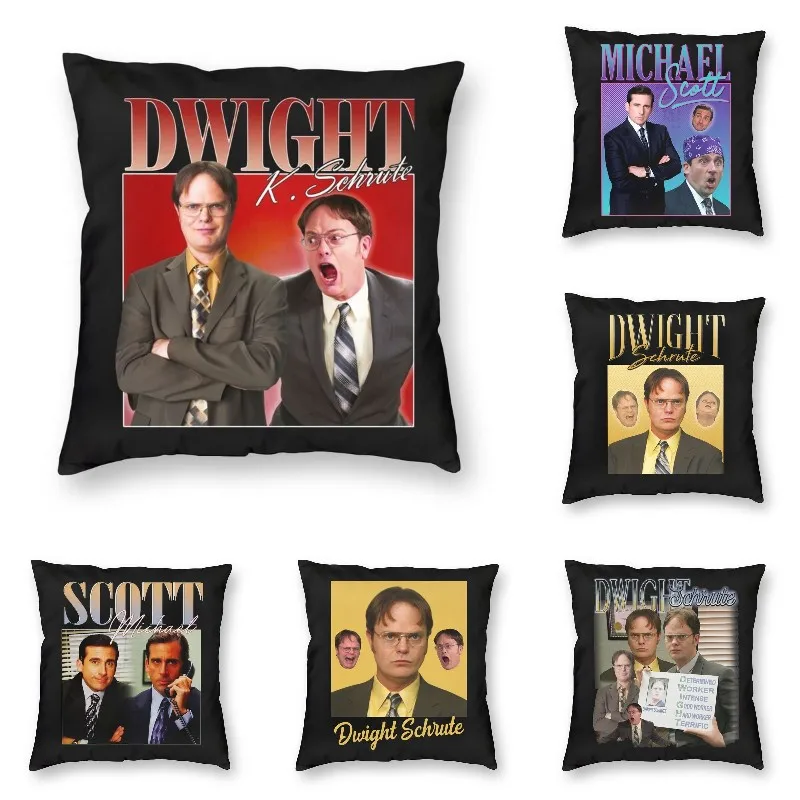 

Dwight Schrute The Office Homage Throw Pillow Covers For Sofa Home Decoration Michael Scott Jim Mifflin Scranton Cushions Cover