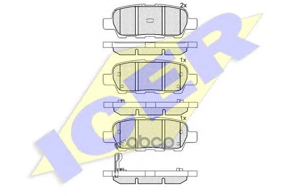 181509_колодки Дисковые Задние! Nissan X-Trail 2.0i/2.5i/2.2dci/Skyline V35 01 Icer 181509 Icer арт. 181509