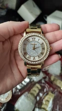 2021 nuevo y popular marca Oro arenoso de diamantes de imitación reloj de cuarzo Casual mujeres completa de acero Relojes de lujo reloj femenino