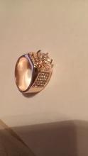 FDLK-anillo lujoso de oro rosa para hombre, piedra Natural de cristal, regalo de aniversario para novio, banda de boda de compromiso para banquete