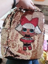 Anime L o l ¡Sorpresa! Lol Doll-mochila con lentejuelas para niñas, muñeco de juguete con bolsa pequeña bonita, regalo de cumpleaños