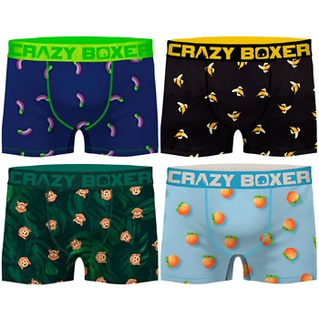 

Crazy boxer briefs for men in microfiber stampings in pack or indiviidual