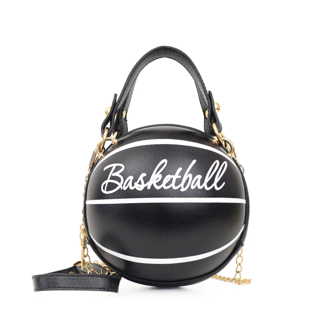 New Ball Purses For Teenagers Women Shoulder Bags Crossbody Chain Hand Bags Female Leather Pink Football Bag