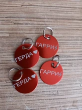 Etiquetas redondas de aluminio para identificación de mascotas, identificación de nombre personalizada, teléfono, 2 unidades por lote