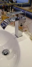 Faucet-Waterfall Vanity-Sink Washing-Taps Cold-Basin Chrome Bathroom Brass Rozin Single-Lever