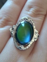 Vintage Color Retro cambio anillo Oval emoción sentimiento cambiante anillo de Control de temperatura de Color anillos para las mujeres