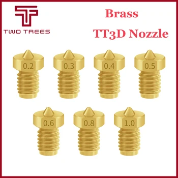 

3D Printer Parts M6 Screw Thread Brass TT3D nozzle 0.2 0.3 0.4 0.5 0.6 0.8 mm for 1.75MM Filament J-head Hotend Extruder parts