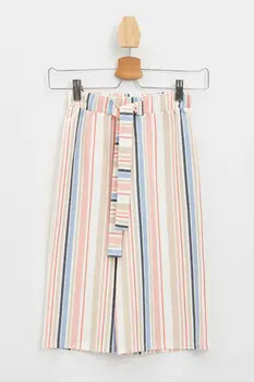 

DeFacto Girl Summwe Wide Leg Bottoms Girls Casual Striped Bottoms Girls Mixed Color Long Pants Girls' Trousers-N9421A620SM