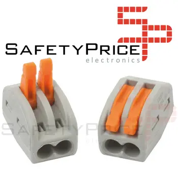 

2x quick connector 2 terminals 32A 4mm 4000v 250v pins lever wago pct-212 SP