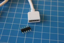 Cable de extensión para tira de luces led RGB, Conector de 30CM, 1M, 2,5 M, 5M, 5 pines, 4 pines, con aguja para SMD 5050, 3528, RGBW