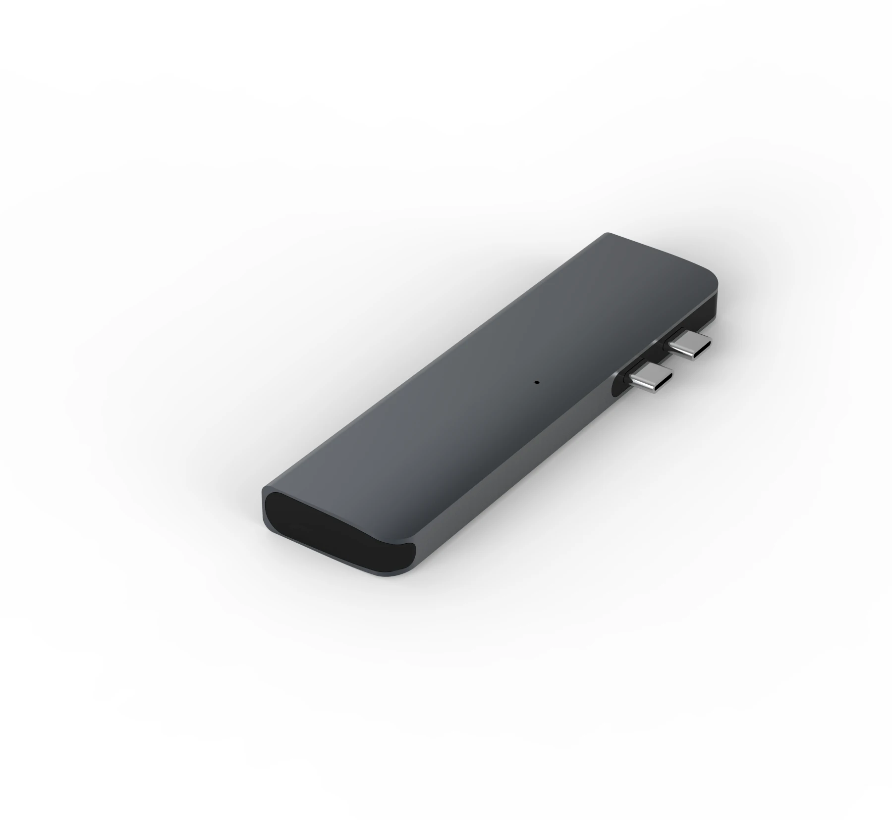 Адаптер basix p1 USB Type-C 7 в 1(Серебряный