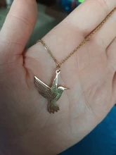 Jisensp Animal Simple collar de acero inoxidable collares de colibrí y colgantes cadena de clavícula tragar aves collar collares