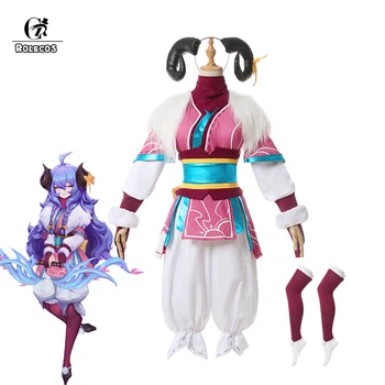 

ROLECOS LOL Spirit Blossom Kindred Cosplay Costumes LOL Cosplay Game Kindred Spirit Blossom Costumes Women Halloween Full Set