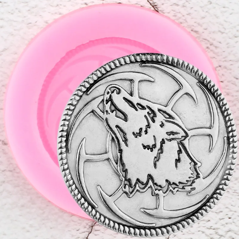 Animal Wolf Keychains Silicone Molds Pendant Key Chain Mold DIY Epoxy