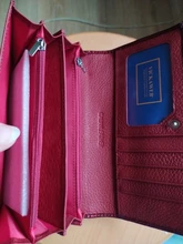 Billeteras de piel auténtica para mujer, cartera larga con doble cremallera, bolso de mano tipo monedero, monedero, VK-AE501