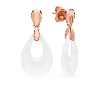 

Silver earrings with ceramic sunlight sample 925