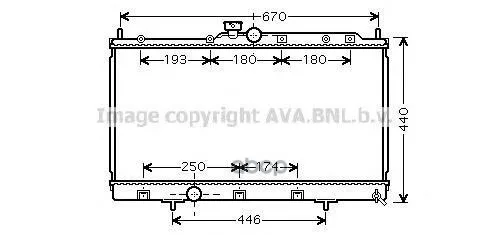 Радиатор Mitsubishi Lancer 1.3-2.0 03- Ava Mt2199 Ava арт. MT2199