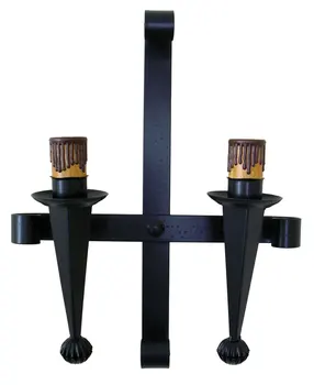 

Sconce tourch 2 lights in forging black rustic
