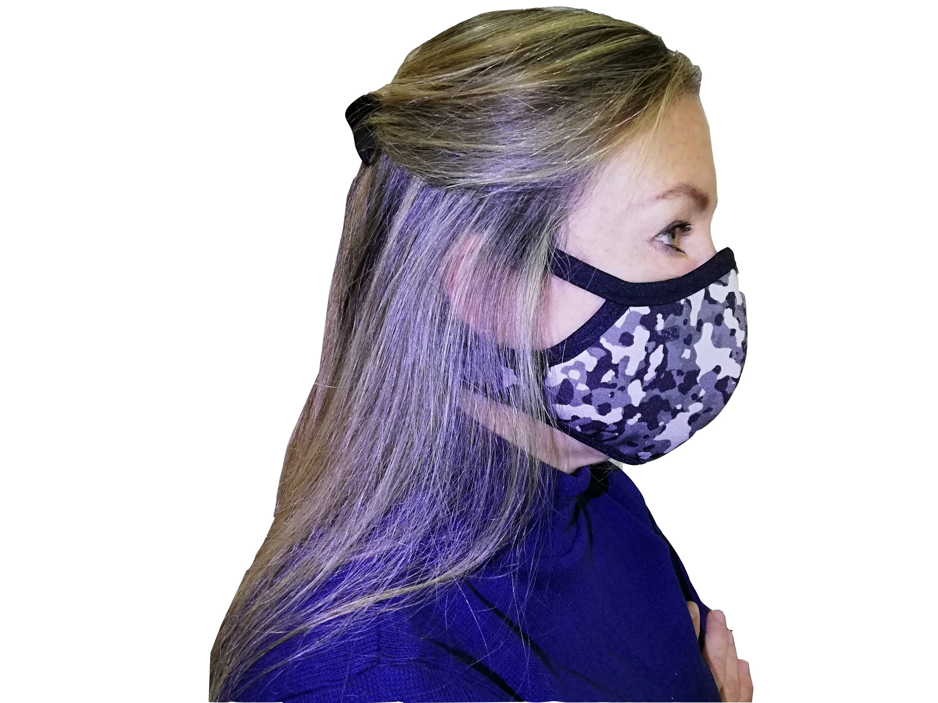 3. Masques de motard en tissu lavable, 3 couches, avec Clip Nsal, université de Chicago, Oms