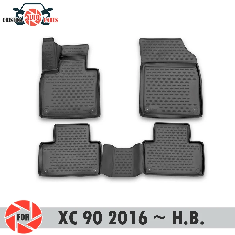 Floor mats for Volvo XC90 20162019 rugs non slip polyurethane dirt