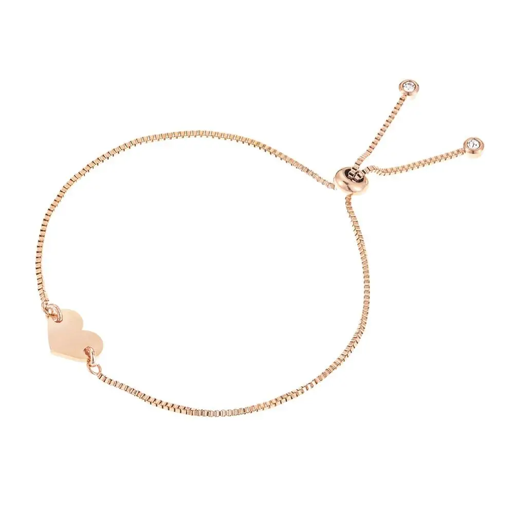 Счастливое Золотое сердце браслет для женщин Девушка простой классический Золотое сердце браслет для женщин Свадебная вечеринка ювелирные изделия