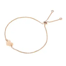 Счастливое Золотое сердце браслет для женщин Девушка простой классический Золотое сердце браслет для женщин Свадебная вечеринка ювелирные изделия