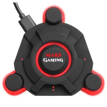 

Mars Gaming MMS2-USB 3.0 4 Hub, mouse Cable holder, red LED