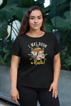 

Angemiel Wear I Was Born Black Women Cotton Large Size T-Shirt