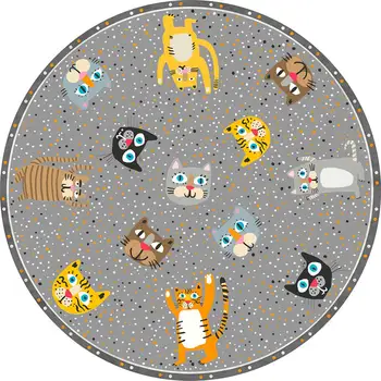 

VILBER Kids. Vinyl carpet CATS DU-55. Round.