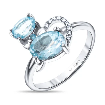 

Silver ring with Topaz