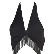 Бикини-топ с перекрестной ластовицей и кисточками Trendyol TBESS20BU0111