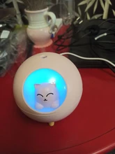 Humidificador de aire de 220ml para mascotas, difusor ultrasónico de vapor frío de aceites aromáticos, lámpara LED de Color romántico, USB