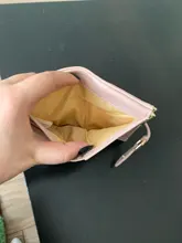 Monedero pequeño de piel sintética con cierre a presión para mujer, cartera pequeña mate