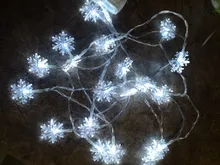 Adornos navideños para el hogar, guirnalda colgante con luz LED de copo de nieve para decoración de árbol de Navidad, regalo de Navidad, Año Nuevo, 2020